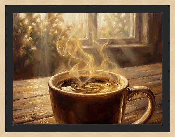 Fresh Coffee In Morning Light