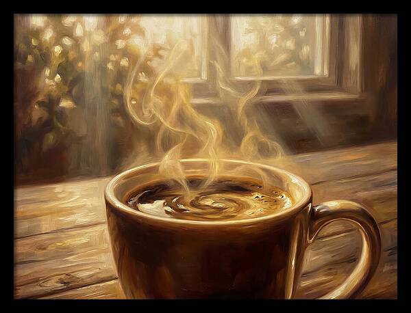 Fresh Coffee In Morning Light