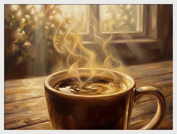 Fresh Coffee In Morning Light