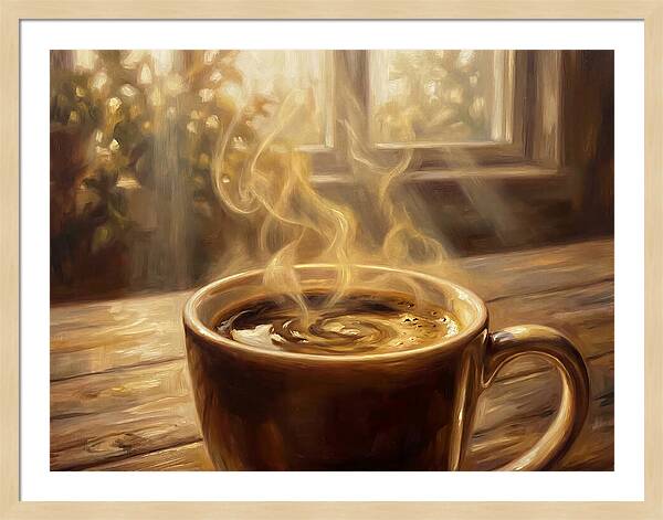 Fresh Coffee In Morning Light