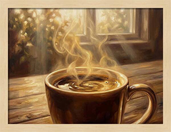 Fresh Coffee In Morning Light