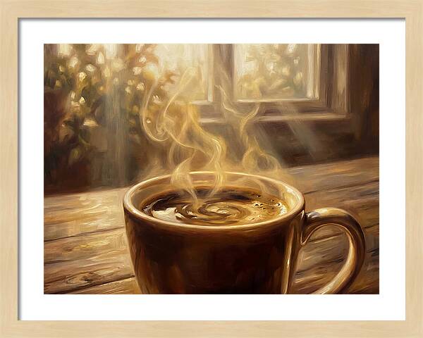 Fresh Coffee In Morning Light