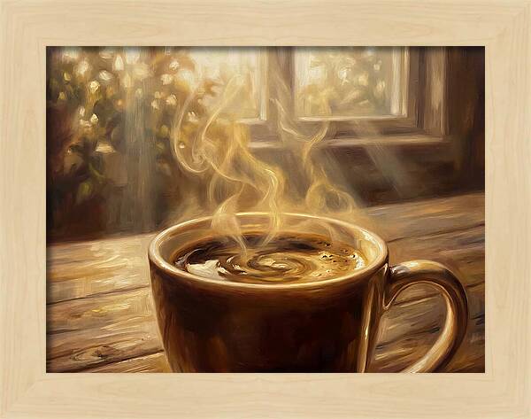 Fresh Coffee In Morning Light