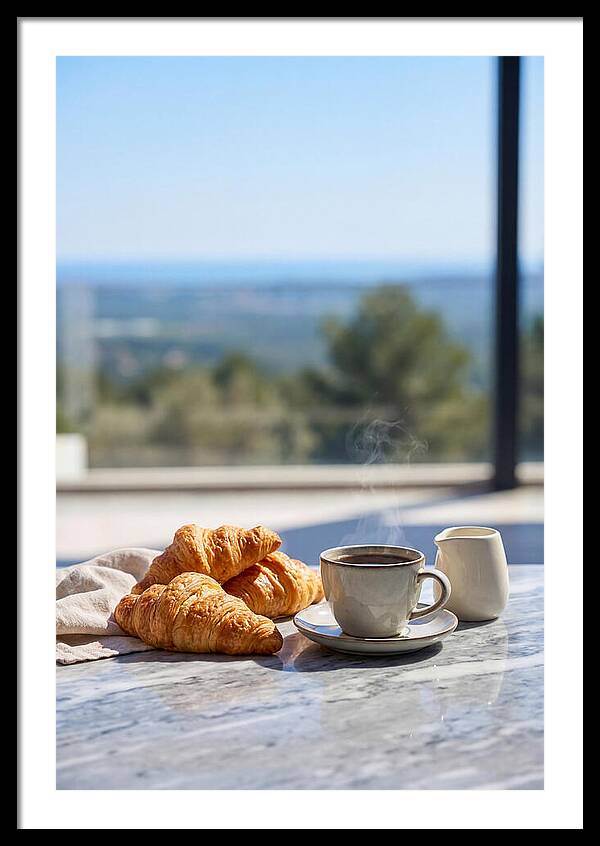 Fresh Croissants And Coffee