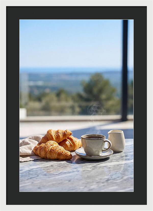 Fresh Croissants And Coffee