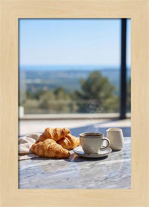 Fresh Croissants And Coffee