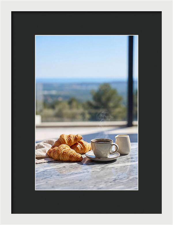 Fresh Croissants And Coffee