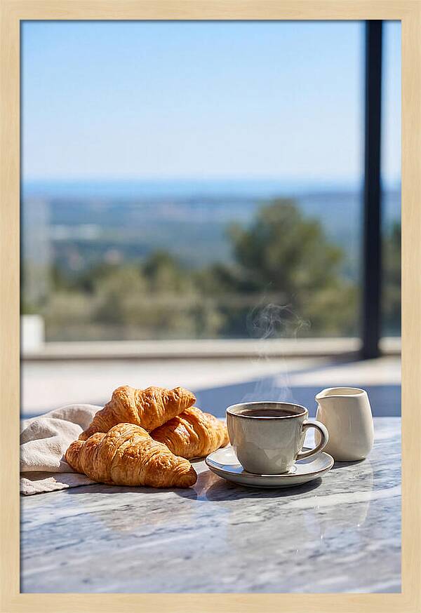 Fresh Croissants And Coffee