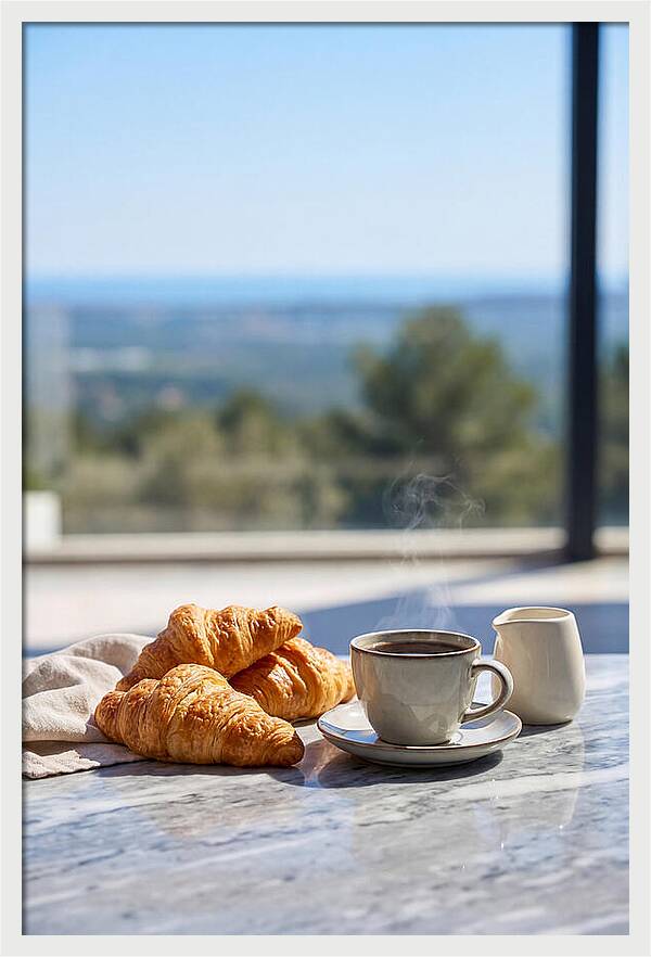 Fresh Croissants And Coffee