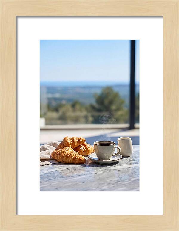 Fresh Croissants And Coffee