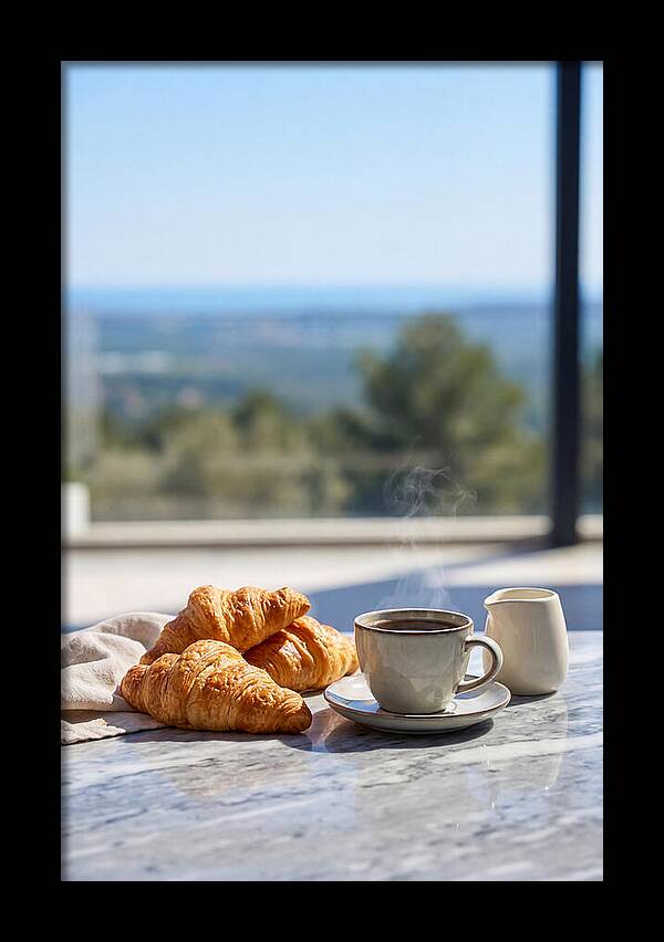 Fresh Croissants And Coffee