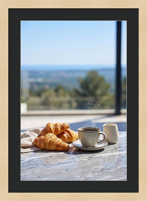 Fresh Croissants And Coffee