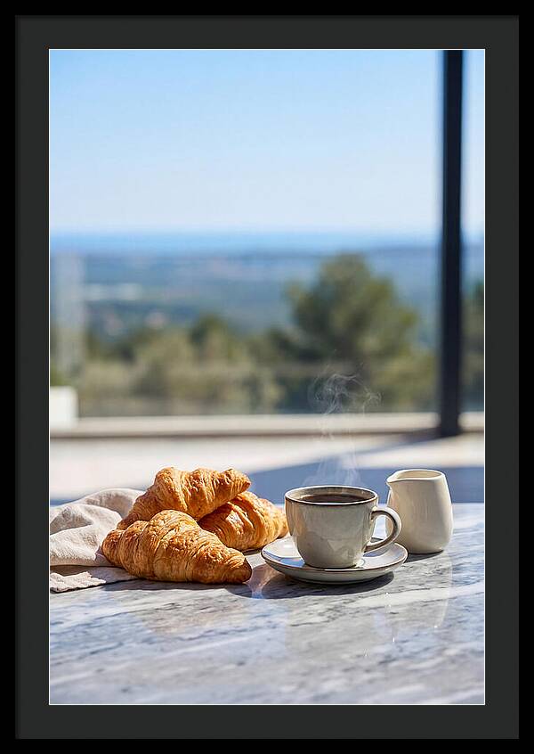 Fresh Croissants And Coffee