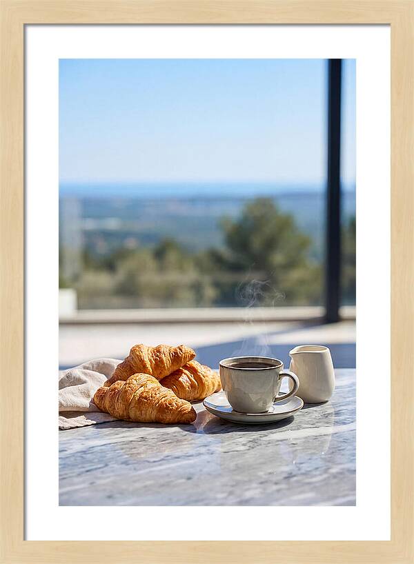 Fresh Croissants And Coffee