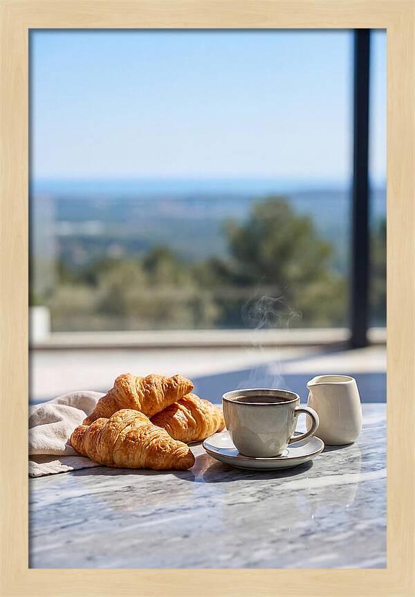 Fresh Croissants And Coffee