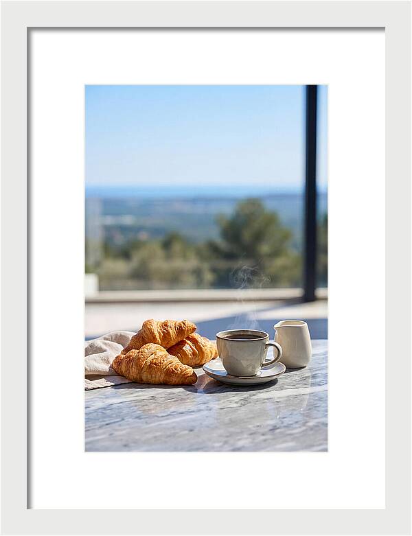 Fresh Croissants And Coffee