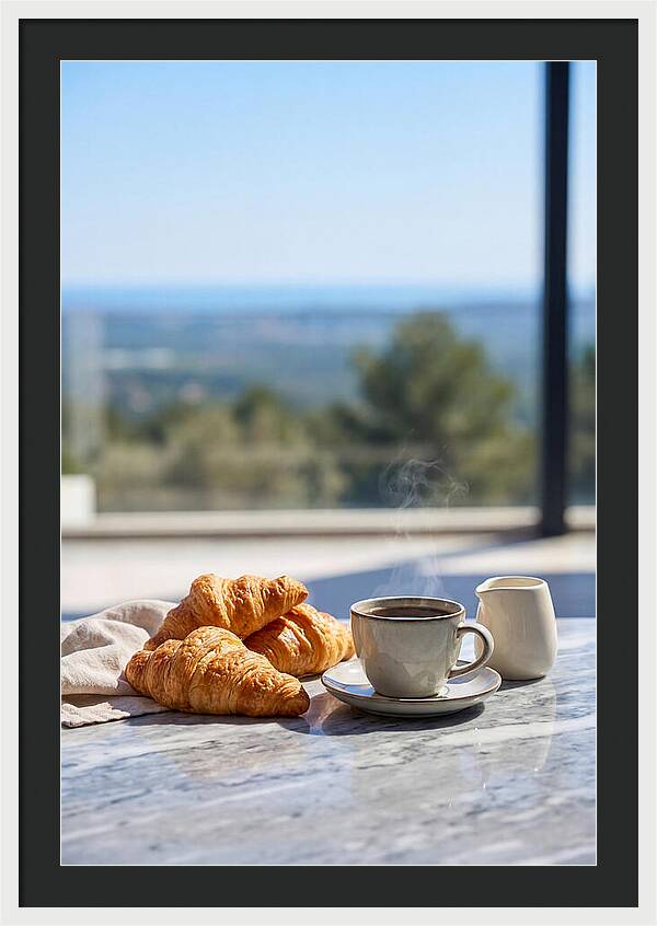Fresh Croissants And Coffee