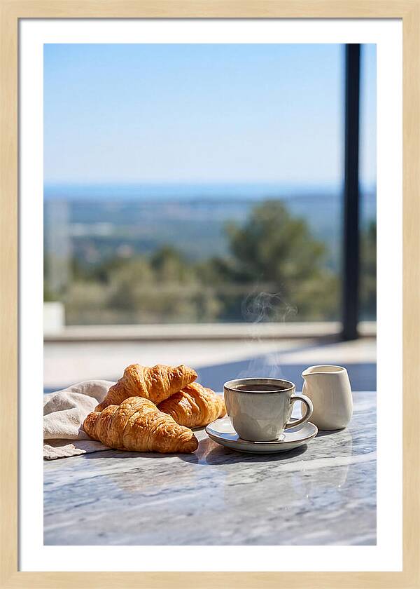 Fresh Croissants And Coffee
