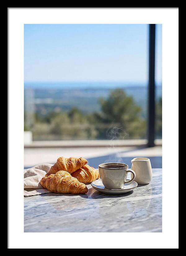 Fresh Croissants And Coffee