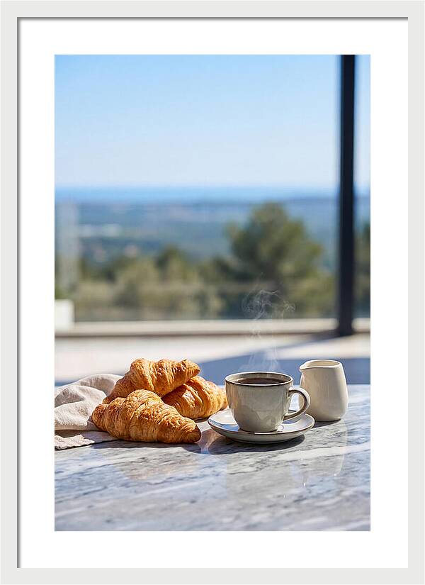 Fresh Croissants And Coffee