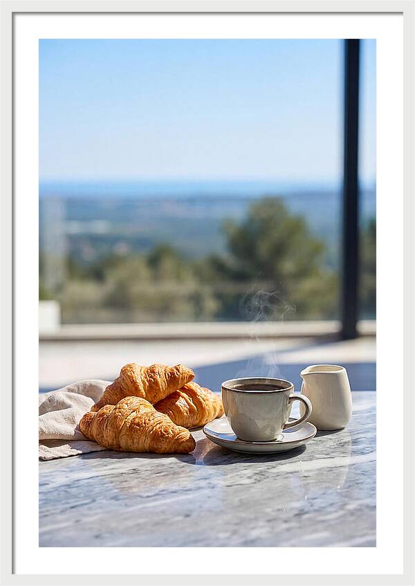 Fresh Croissants And Coffee