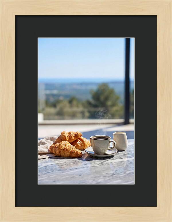 Fresh Croissants And Coffee