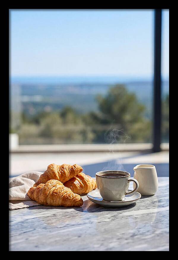 Fresh Croissants And Coffee