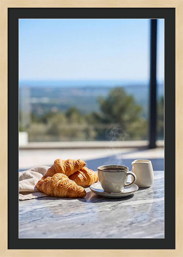 Fresh Croissants And Coffee