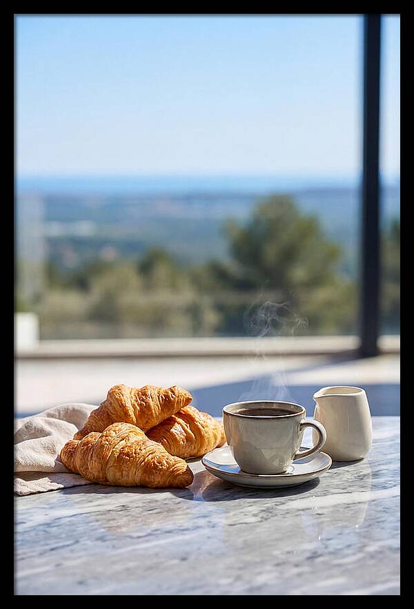 Fresh Croissants And Coffee