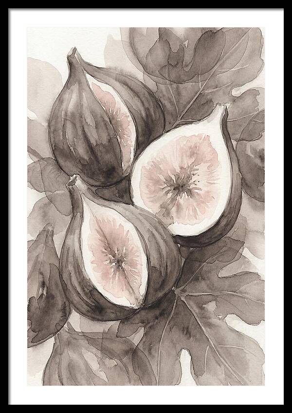Fresh Figs Revealed In Watercolor