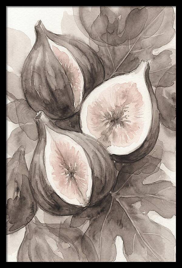 Fresh Figs Revealed In Watercolor
