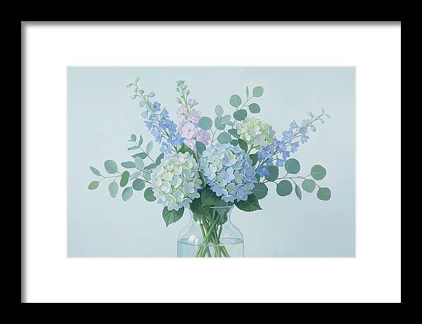 Fresh Flowers In A Glass Vase