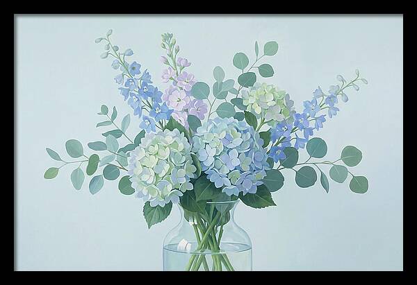 Fresh Flowers In A Glass Vase