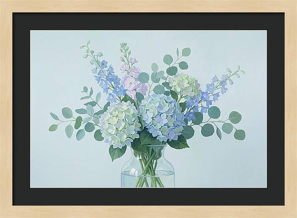 Fresh Flowers In A Glass Vase