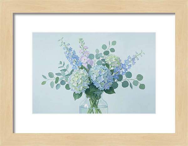 Fresh Flowers In A Glass Vase