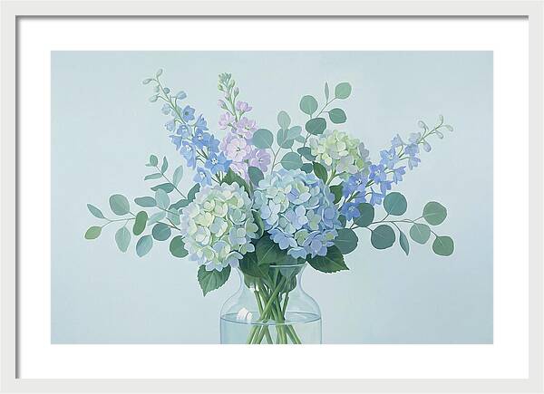 Fresh Flowers In A Glass Vase