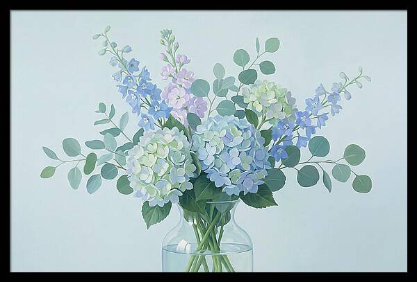 Fresh Flowers In A Glass Vase