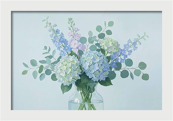 Fresh Flowers In A Glass Vase