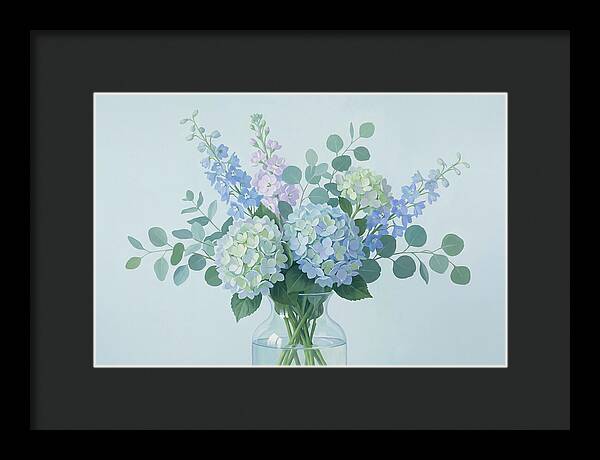 Fresh Flowers In A Glass Vase
