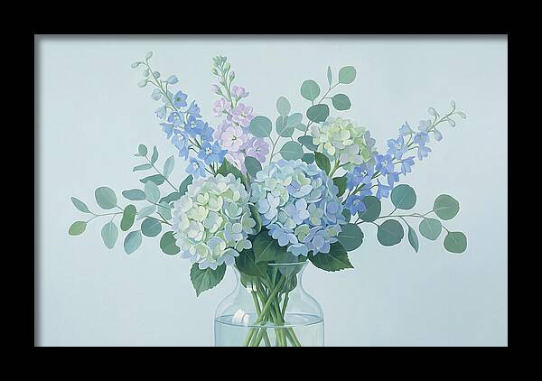Fresh Flowers In A Glass Vase