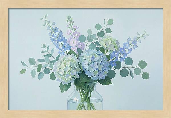Fresh Flowers In A Glass Vase