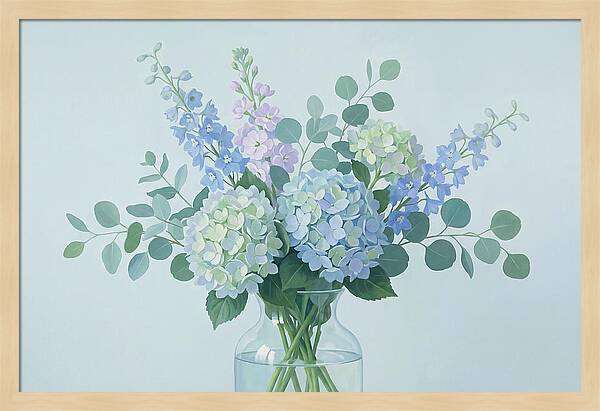 Fresh Flowers In A Glass Vase