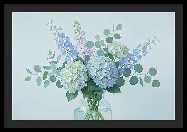 Fresh Flowers In A Glass Vase