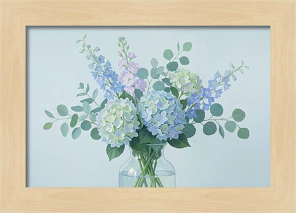 Fresh Flowers In A Glass Vase