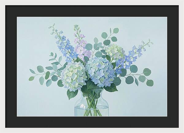 Fresh Flowers In A Glass Vase