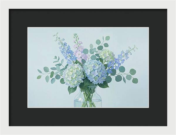 Fresh Flowers In A Glass Vase