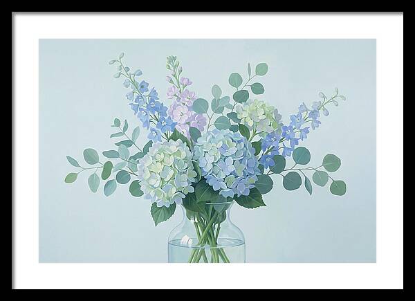 Fresh Flowers In A Glass Vase