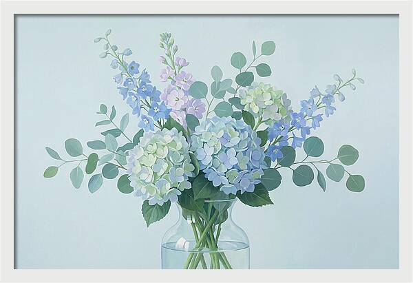 Fresh Flowers In A Glass Vase