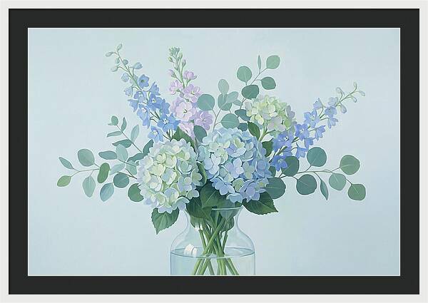 Fresh Flowers In A Glass Vase