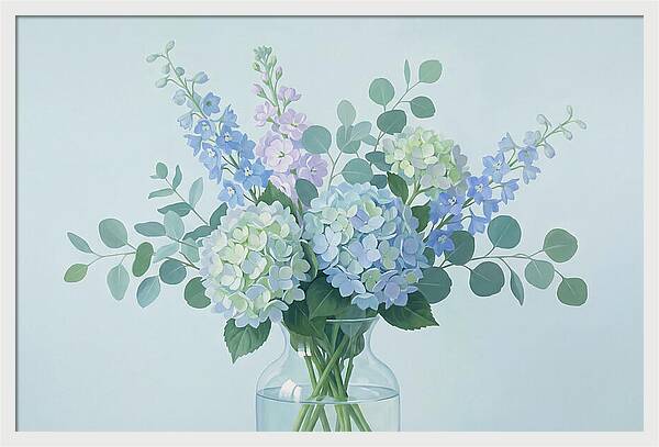Fresh Flowers In A Glass Vase